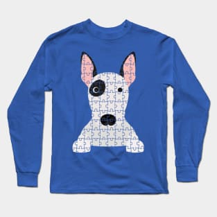 English Bull Terrier Jigsaw Puzzle Design Long Sleeve T-Shirt